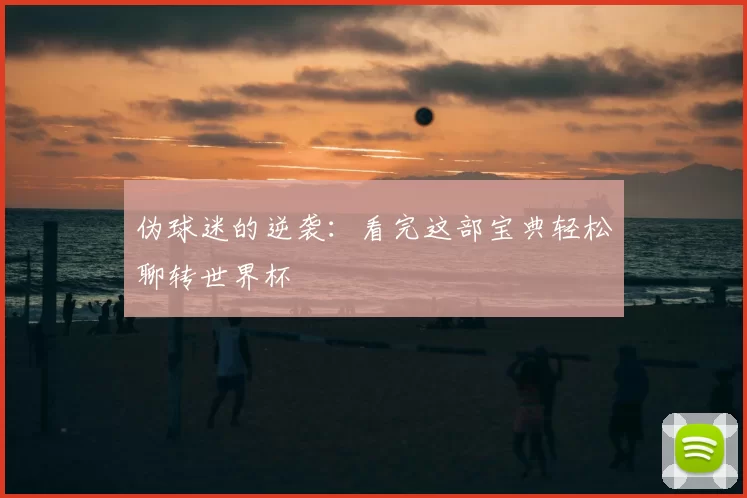 伪球迷的逆袭:看完这部宝典轻松聊转世界杯