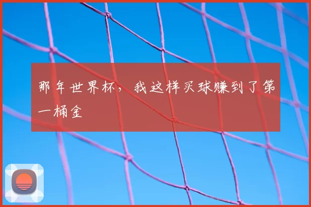 那年世界杯，我这样买球赚到了第一桶金